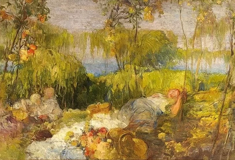 Fanciulla in un bosco